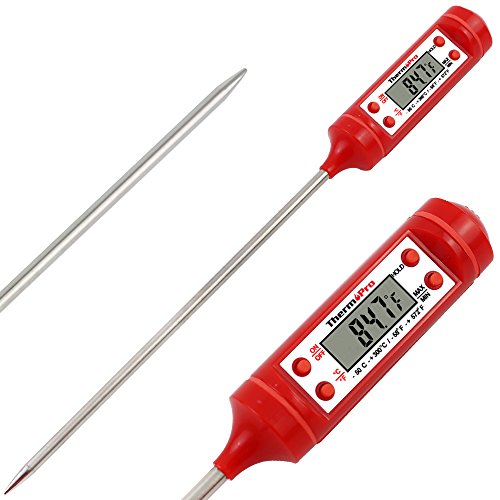 6927082801315 - THERMOPRO TP-02 DIGITAL COOKING THERMOMETER WITH INSTANT READ, STAINLESS STEEL PROBE FOR FOOD, MEAT, GRILL, BBQ