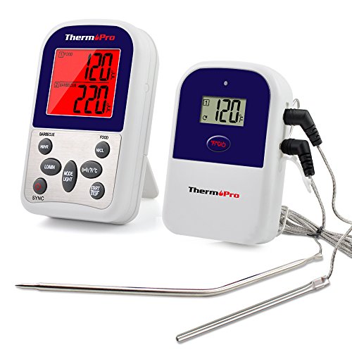 6927082801346 - THERMOPRO TP-12 WIRELESS REMOTE KITCHEN FOOD THERMOMETER - DUAL PROBE - REMOTE BBQ, SMOKER, GRILL, OVEN, MEAT THERMOMETER - MONITORS FOOD FROM 300 FEET AWAY