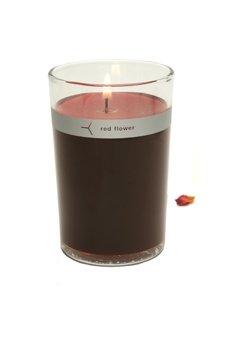 0692875001017 - RED FLOWER MOROCCAN ROSE PETAL TOPPED CANDLE-6 OZ.