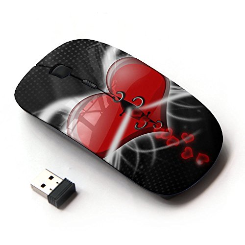 6929532530714 - BEANTECH OPTICAL 2.4G WIRELESS MOUSE ( HEART RED STICHED VALENTINE ART DRAWING LOVE )