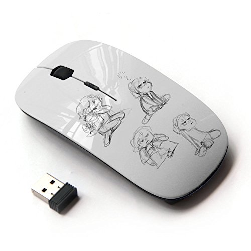 6929532611444 - BEANTECH OPTICAL 2.4G WIRELESS MOUSE ( GIRL BABY CHILD PLAYING HAPPY DRAWING ART )
