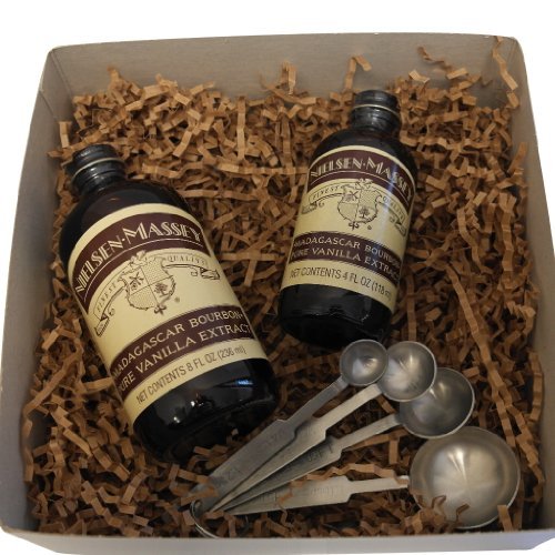 0692991704885 - SIMPLYBEAUTIFUL ULTIMATE GOURMET VANILLA GIFT SET WITH NIELSEN MASSEY PURE MADAGASCAR VANILLA EXTRACT AND PASTE *BONUS* STAINLESS STEEL MEASURING SPOON SET