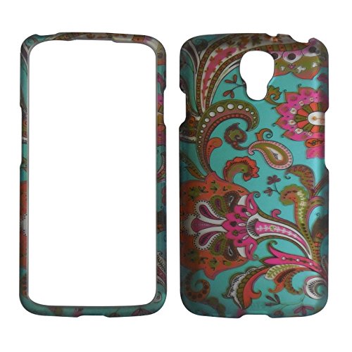 6930504213214 - 2D BLUE PAISLEY FOR LG VOLT LS740 F90 CASE COVER HARD PHONE CASE SNAP-ON COVER PROTECTOR RUBBERIZED TOUCH FACEPLATE