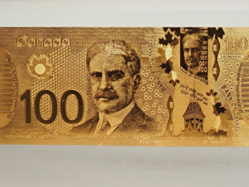 6931297251100 - CANADA $100 24K GOLD LAYERED BANKNOTE