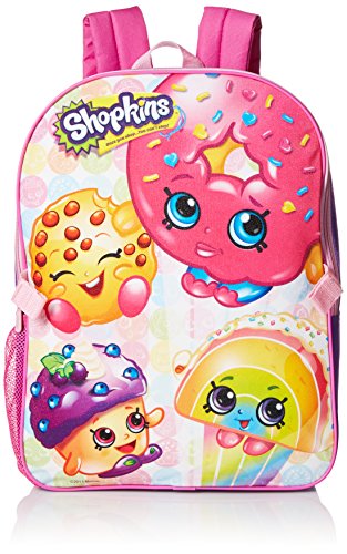 0693186413377 - SHOPKINS LITTLE GIRLS BACKPACK WITH LUNCH, PINK, ONE SIZE