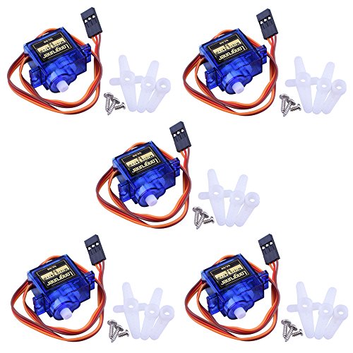 6932083813229 - LONGRUNER SG90 MICRO SERVO MOTOR 9G RC ROBOT HELICOPTER AIRPLANE BOAT CONTROLS KY66 (KY66-5)
