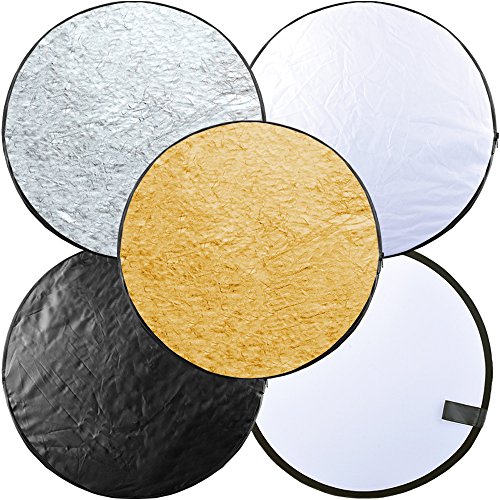 6932083813748 - LONGRUNER PORTABLE MULTI-DISC COLLAPSIBLE PHOTOGRAPHY PHOTO REFLECTOR ROUND MULTI DISC LIGHT REFLECTOR FOR STUDIO OR ANY PHOTOGRAPHY SITUATION INCLUDES CARRYING POUCH (43 (110CM))