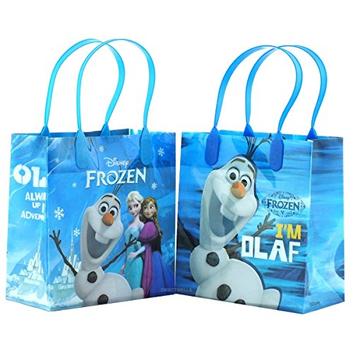 6933122544456 - DISNEY FROZEN  I AM OLAF  PREMIUM QUALITY PARTY FAVOR REUSABLE GOODIE SMALL GIFT BAGS 12 (12 BAGS)