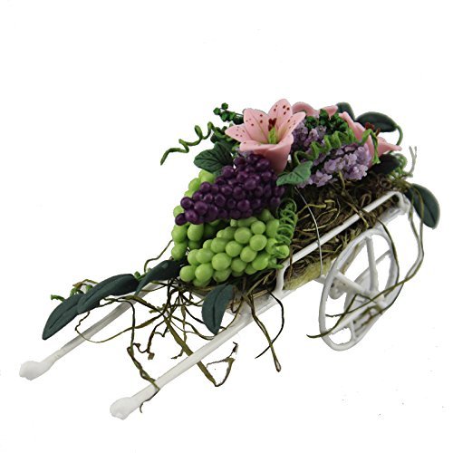 6935452200729 - GENERIC FLOWER BEAUTIFUL FRUITS FLOWERS CART FOR 1/12 SCALE DOLLHOUSE FURNITURE