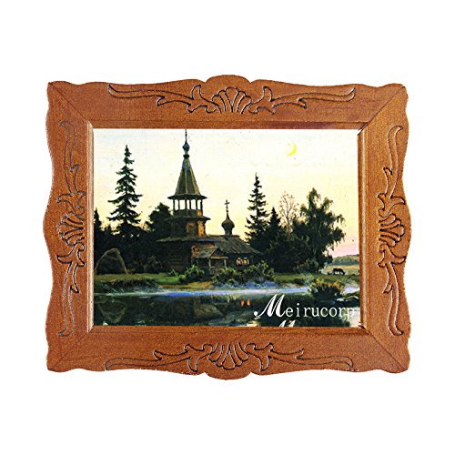 6935452205038 - 1/12 FINE SCALE MINIATURE ORIGINAL ISLAND PAINTING WITH WOOD FRAME FOR HOME DECORATION