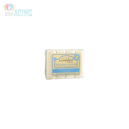 6935743125977 - A LA MAISON FRENCH HYPOALLERGENIC UNSCENTED BAR SOAP VALUE PACK -- 3.5 OZ EACH /