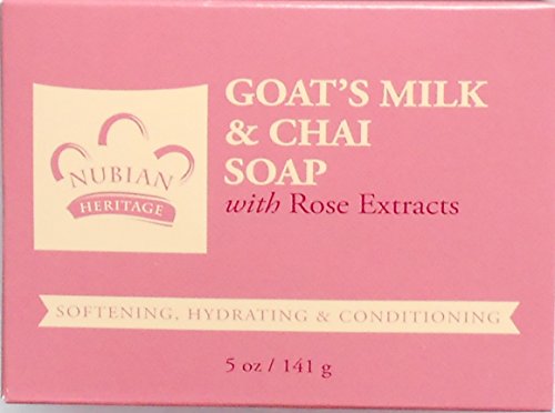 6935743128343 - NUBIAN HERITAGE SOAP BAR, GOATS MILK AND CHAI, 5 OUNCE