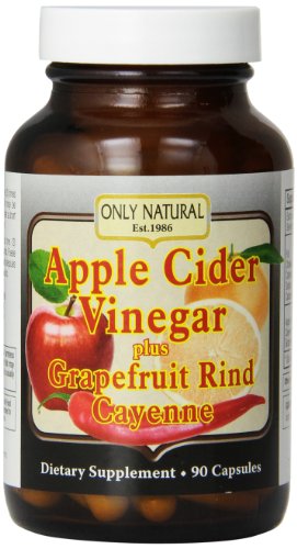 6935743186084 - ONLY NATURAL APPLE CIDER VINEGAR PLUS GRAPEFRUIT RIND CAYENNE CAPSULES, 90-COUNT