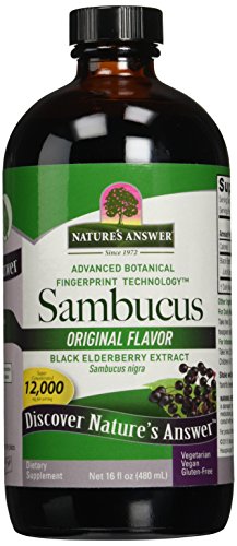 6935743760437 - NATURE'S ANSWER ALCOHOL-FREE SAMBUCUS SUPPLEMENT, ORIGINAL, 16 FLUID OUNCE