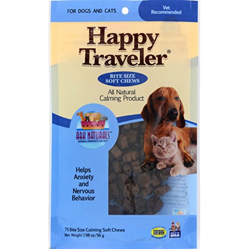 6935743775318 - ARK NATURALS HAPPY TRAVELER FOR DOGS AND CATS - 75 SOFT CHEWS