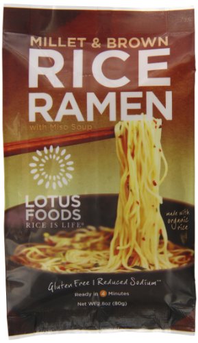 6935743785775 - LOTUS FOODS RICE RAMEN NOODLES, MILLET AND BROWN RICE WITH MISO SOUP, 10 COUNT