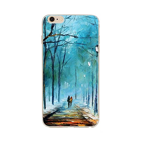 6936007804546 - VINTAGE ART FLORAL PLANT STARRY SKY OIL PAINTING DESIGN CASE FOR IPHONE 6 6S DASK LOVER