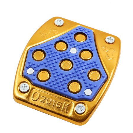 0693617964560 - GOLD TONE BLUE UNIVERSAL NONSLIP MOTORCYCLE FOOTREST FOOT PEG PEDAL PAD