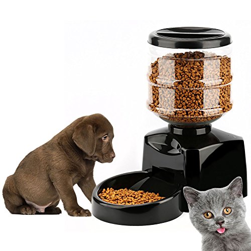 6936338619796 - AUTOMATIC PET FEEDER MEDIUM CAPACITY PERFECT PET DINNER FOR DOG AND CAT WITH PORTION CONTROL LCD DISPLAY (BLACK)