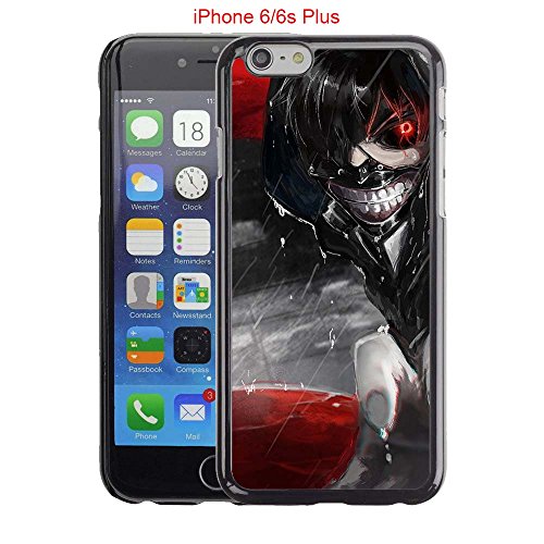 6936443086940 - IPHONE 6 PLUS CASE, IPHONE 6S PLUS CASES, ANIME TOKYO GHOUL 16 DROP PROTECTION NEVER FADE ANTI SLIP SCRATCHPROOF BLACK HARD PLASTIC CASE