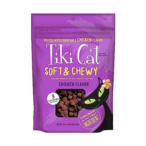 0693804100870 - TIKI PETS SOFT & CHEWY TREATS FOR CATS, CHICKEN, 10 OUNCE POUCH