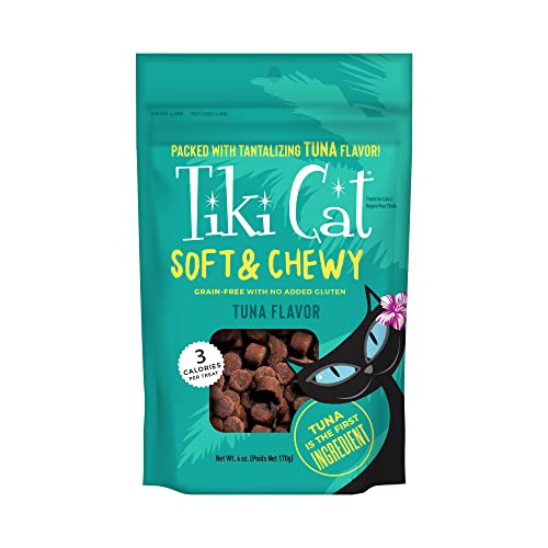 0693804100887 - TIKI PETS SOFT & CHEWY CAT TREATS, CHICKEN, 6 OUNCE POUCH