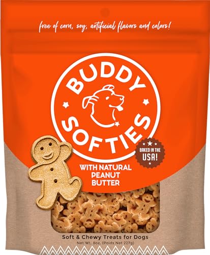 0693804729354 - BUDDY BISCUITS SOFTIES SOFT & CHEWY DOG TREATS, PEANUT BUTTER, 8 OZ. BAG