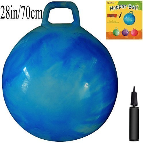 6938493300472 - SPACE HOPPER BALL: 28IN/70CM DIAMETER FOR AGE 13+, PUMP INCLUDED (HOP BALL, KANGAROO BOUNCER, HOPPITY HOP, SIT AND BOUNCE, JUMPING BALL)