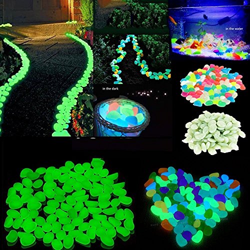 6939793159401 - MAN-MADE GARDEN PEBBLES STONE FOR DECORATIVE GRAVEL STONES, GLOW IN THE DARK, OUTDOOR NIGHT LIGHTS - MAKING YOUR GARDEN OR YARD LOOKS DIFFERENT FROM YOUR NEIGHBORS' AT NIGHT BEST DECORATION (GREEN)