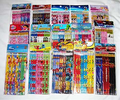 6940127819717 - 180 PCS DISNEY CARTOON CHARACTER LICENSED WOODEN PENCIL SCHOOL PARTY BAG FILLERS SUPPLY