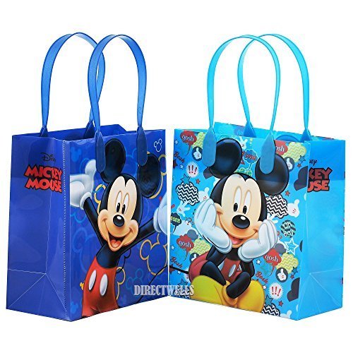 6940127822663 - DISNEY MICKEY MOUSE REUSABLE PARTY FAVOR GOODIE SMALL GIFT BAGS 12 (12 BAGS)