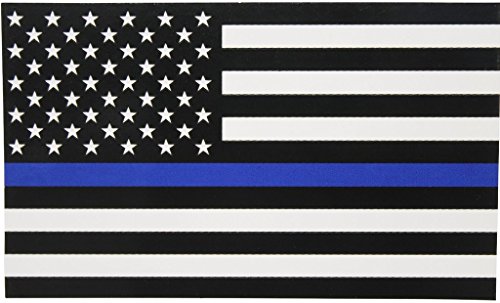 0694157136110 - THIN BLUE LINE POLICE LIVES MATTER DECALS STICKERS(TWO PACK!!!)|CAR TRUCK VAN WALL LAPTOP|FULL COLOR|2-5 X 3 IN DECALS|KCD705