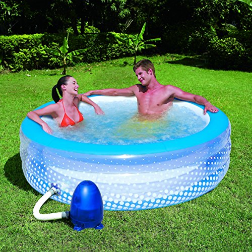 6942138900576 - 51108 77X 21 INFLATABLE BUBBLE POOL AND MASSAGE SPA