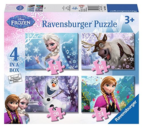 6942449563422 - DISNEY'S FROZEN 4 IN A BOX PUZZLE AGES 3 AND UP
