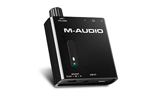 0694318018019 - M-AUDIO BASS TRAVELER PORTABLE POWERED HEADPHONE AMPLIFIER WITH WITH DUAL OUTPUTS AND 2-LEVEL BOOST
