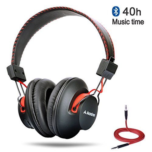6945624901279 - AVANTREE DEEP BASS BLUETOOTH OVER EAR HEADPHONES | WITH 3.5MM AUDIO IN | WIRELESS OR WIRED | EASY PAIR WITH NFC | 40H MUSIC TIME | SUPER COMFORTABLE - AUDITION