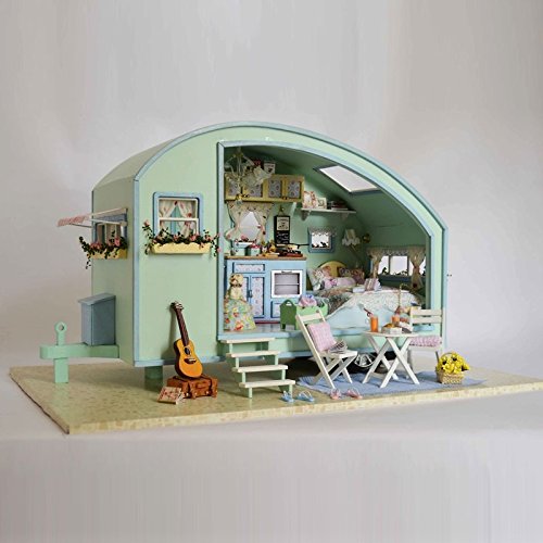 6949090572407 - TOP GIFT CHOICE! DIY WOOD DOLL HOUSE LARGE VILLA TOY FURNITURE HANDMADE 3D MINIATURE DOLLHOUSE TOYS--LOST IN TIME