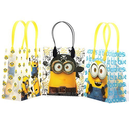 6950042920221 - DESPICABLE ME MINIONS PREMIUM QUALITY PARTY FAVOR GOODIE SMALL GIFT BAGS 12
