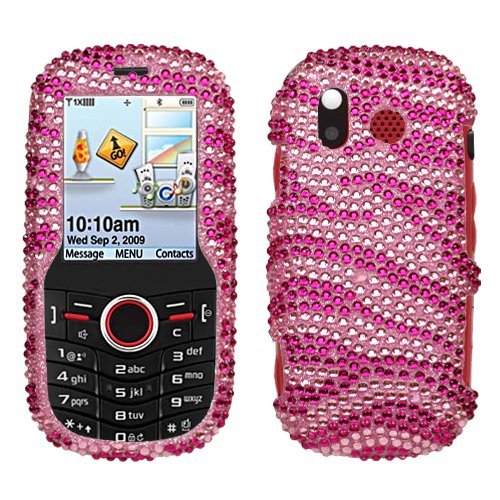 6950061612398 - HARD DIAMOND PROTECTIVE PHONE COVER CASE PINK AND HOT PINK ZEBRA SKIN FOR SAMSUNG INTENSITY U450