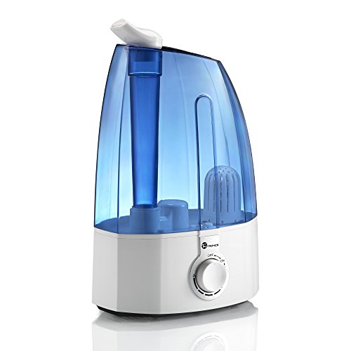 6950638994124 - TAOTRONICS ULTRASONIC COOL MIST HUMIDIFIER, CLASSIC DIAL KNOB CONTROL, 30W, LARGE 3.5L CAPACITY, EXTRA FINE CERAMIC FILTER, TWO 360° ROTATABLE MIST OUTLETS
