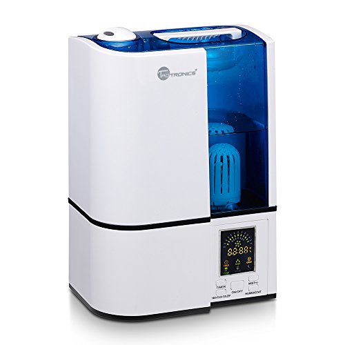 6950638994186 - ADVANCED HUMIDIFIER WITH LED DISPLAY, TAOTRONICS ULTRASONIC HUMIDIFIER COOL MIST (WITH CONSTANT HUMIDITY MODE, MIST LEVEL CONTROL, TIMING SETTINGS, BUILT-IN WATER PURIFIER, LED NIGHTLIGHT, ZERO NOISE)