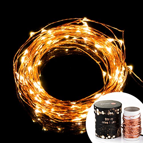 6950639005195 - TAOTRONICS LED STRING LIGHTS COPPER WIRE LIGHTS, WATERPROOF STARRY STRING LIGHTS, DÉCOR ROPE LIGHTS FOR SEASONAL DECORATIVE CHRISTMAS HOLIDAY, WEDDING, PARTIES(100 LEDS, 33 FT, WARM WHITE)
