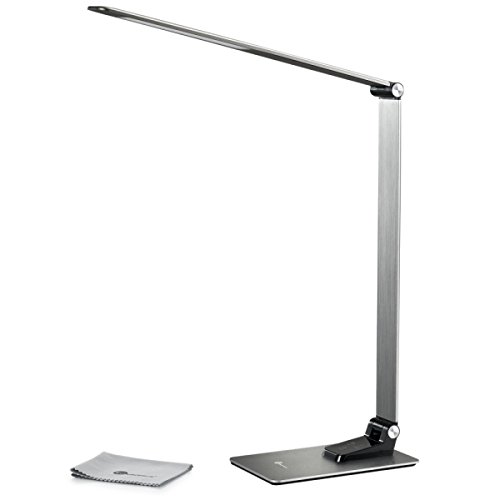 6950639005461 - TAOTRONICS LED DESK LAMP, TABLE LAMPS, TOUCH LAMPS, ULTRATHIN METAL DESIGN, 3 MODES LAMP FOR READING/BESIDE /RELAXATION, 5 DIMMABLE LEVELS, 5V/2A USB CHARRING PORT, MEMORY FUNTION - SILVER GRAY