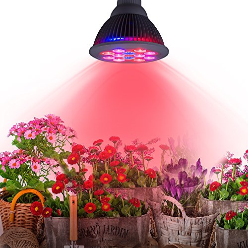 6950639005775 - HIGH EFFICIENT 24W LED GROW LIGHT, TAOTRONICS PLANT GROW LIGHTS E27 GROWING BULBS FOR GARDEN