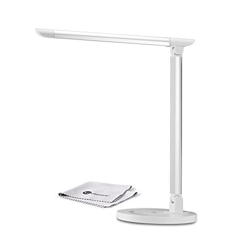 6950639005782 - TAOTRONICS LED DESK LAMP EYE-CARING TABLE LAMP, ENERGY EFFICIENT LED LAMP(12W, DIMMABLE, TOUCH CONTROL, 5 COLOR MODES, USB CHARGING PORT) SILVER