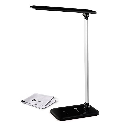 6950639006062 - TAOTRONICS DIMMABLE LED DESK LAMP (FLEXIBLE ARM, 3-LEVEL DIMMER COOL WHITE LIGHT, TOUCH-SENSITIVE CONTROLLER, GLOSSY BLACK, 6W)