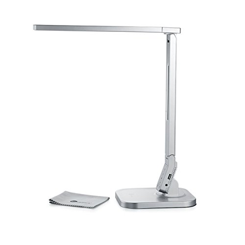 6950639006079 - TAOTRONICS DIMMABLE ROTATABLE LED DESK LAMP(SILVER, 4 LIGHTING MODES, 5-LEVEL DIMMER, TOUCH-SENSITIVE CONTROL PANEL, 1-HOUR AUTO TIMER, 5V/2A USB CHARGING PORT，USB CHARGING PORT))
