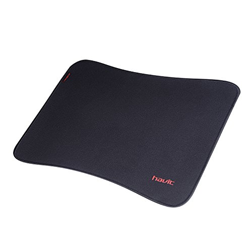 6950676270112 - HAVIT GAMING MOUSE PAD, WATER-RESISTANT MOUSE MAT WITH NON-SLIP RUBBER BASE, 12.6 X 10.6 X 1.2INCH,BLACK
