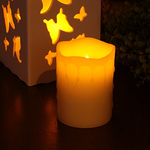 6952303800112 - SIMPLUX C BATTERY FLAMELESS PILLAR LED CANDLE LIGHT WITH TIMER, 3 X 4, IVORY
