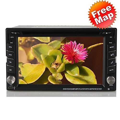 6952847829631 - OUKU 2014 NEWEST MODEL 6.2-INCH DOUBLE-2 DIN IN DASH TOUCH SCREEN LCD MONITOR WITH DVD/CD/MP3/MP4/USB/SD/AMFM/RDS/BLUETOOTH AND GPS NAVIGATION SAT NAV HEAD DECK TAPE RECORDER SUBWOOFER HD:800*480 LCD FREE GPS ANTENNA+FREE OFFICIAL KUDO GPS MAP